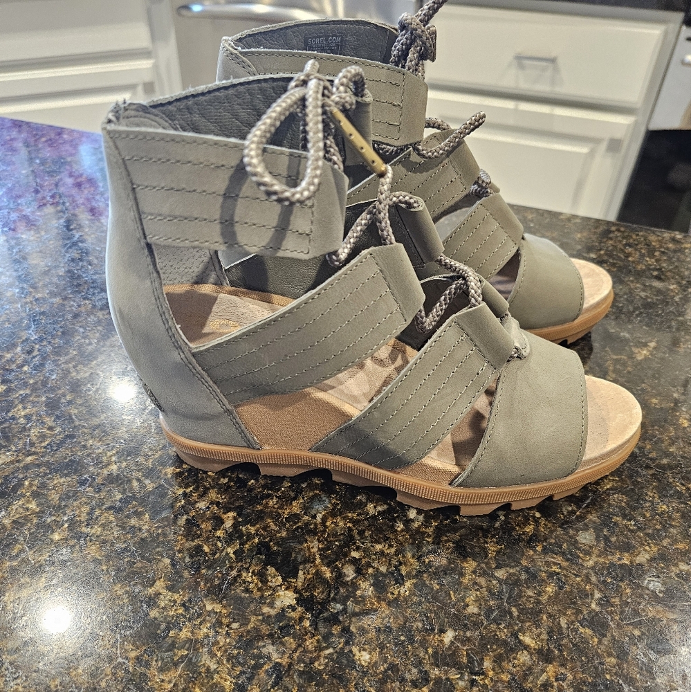 Women's Sage Green Wedge Sorel Sandals